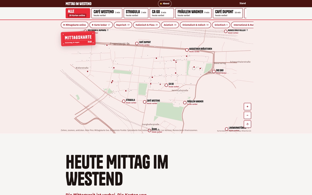 Screenshot of Mittag im Westend